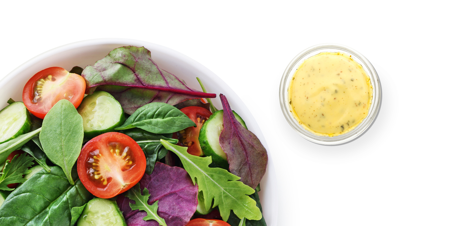 Salad and dressing